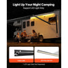 VEVOR Motorized RV Awning Complete Kit, 20.06FT Electric Retractable RV Awning with Aluminum Alloy Frame & Waterproof Fabric, Outdoor Camping Trailer Awnings Fit Most RVs (20FT Type, Gradient Black)