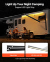 VEVOR Motorized RV Awning Complete Kit, 20.06FT Electric Retractable RV Awning with Aluminum Alloy Frame & Waterproof Fabric, Outdoor Camping Trailer Awnings Fit Most RVs (20FT Type, Gradient Black)
