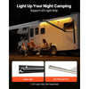 VEVOR Motorized RV Awning Complete Kit, 21.06FT Electric Retractable RV Awning with Aluminum Alloy Frame & Waterproof Fabric, Outdoor Camping Trailer Awnings Fit Most RVs (21FT Type, Gradient Gray)