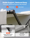 VEVOR Motorized RV Awning Complete Kit, 21.06FT Electric Retractable RV Awning with Aluminum Alloy Frame & Waterproof Fabric, Outdoor Camping Trailer Awnings Fit Most RVs (21FT Type, Gradient Gray)