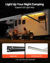 VEVOR Motorized RV Awning Complete Kit, 21.06FT Electric Retractable RV Awning with Aluminum Alloy Frame & Waterproof Fabric, Outdoor Camping Trailer Awnings Fit Most RVs (21FT Type, Gradient Gray)