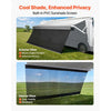 VEVOR Motorized RV Awning Complete Kit & Sunshade Screen, 18.06FT Electric Retractable RV Awning with Aluminum Alloy Frame & Waterproof Fabric, Outdoor Camping Trailer Awnings Fit Most RVs (18FT Type)