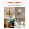 VEVOR LED Candelabra Bulbs, 12-Pack Dimmable Chandelier Light Bulbs, Vintage Flame Tip Candle Light Bulb with 2725K Warm Lighting, 90+ High CRI & E12 Base for Chandeliers, Wall Sconces & Table Lamps