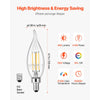 VEVOR LED Candelabra Bulbs, 12-Pack Dimmable Chandelier Light Bulbs, Vintage Flame Tip Candle Light Bulb with 2725K Warm Lighting, 90+ High CRI & E12 Base for Chandeliers, Wall Sconces & Table Lamps