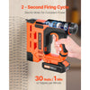 VEVOR Cordless Brad Nailer, 2-in-1 Nail Gun Staple Gun, 18 Gauge 1-1/4 inch, Includes 500 Pcs Staples and 500 Pcs Nails, with Battery and Charger, Non-Slip Rubber Grip, for Woodworking DIY Projects