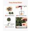 VEVOR Artificial Topiary Ball Boxwood Bush 20 in Set of 2 Green Fake Shrubs, PE Faux Trees with Metal Ground Spikes, Indoor & Outdoor Plant for Front Door, Entryway, Porch, Balcony, Patio, Garden