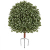 VEVOR Artificial Topiary Ball Boxwood Bush 20 in Set of 2 Green Fake Shrubs, PE Faux Trees with Metal Ground Spikes, Indoor & Outdoor Plant for Front Door, Entryway, Porch, Balcony, Patio, Garden