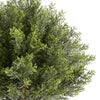 VEVOR Artificial Topiary Cypress Trees with Ground Spike, 16 inch 2 Set Faux Shrubs & Bushes Potted Plants, Fake Silk Tree Look Real for Decor Front Porch Outdoor Indoor Patio Garden Balcony Backyard