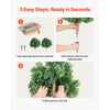 VEVOR Artificial Topiary Boxwood Trees with Ground Spike, 22 inch 2 Set Faux Shrubs & Bushes Potted Plants, Fake Silk Tree Look Real for Decor Front Porch Outdoor Indoor Patio Garden Balcony Backyard