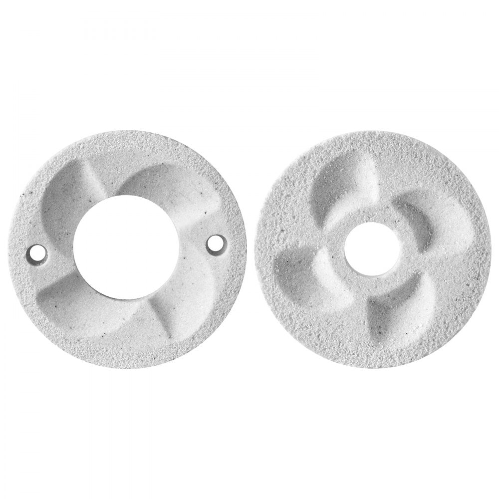 VEVOR 2PCS Grinding Sheets for Electric Grain Mill Grinder, Marble Dry & Wet Grinding Discs, Replacement Grinding Plates Compatible with VEVOR GM-002 Corn Spice Mill Grinder