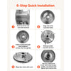 VEVOR 2PCS Grinding Sheets for Electric Grain Mill Grinder, Cast Iron Dry Grinding Discs, Replacement Grinding Plates Compatible with VEVOR HN-2200, HN-3000 Corn Spice Mill Grinder