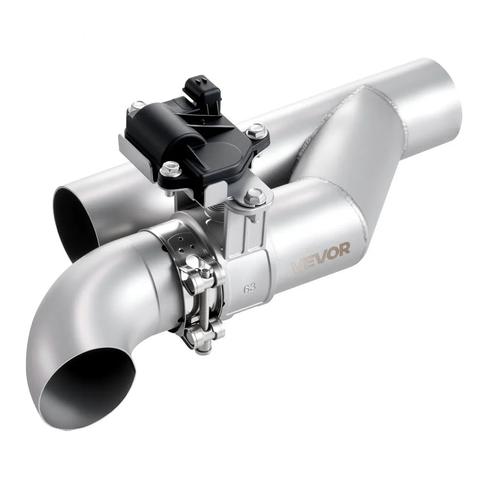 VEVOR Electric Exhaust Cutout, 2.5 Inch Universal Stainless Steel Exhaust Valve Kit with One Controller Remote Kit, Cut Out Valve, Y Pipe, Remote Control & Box, Fits Trucks, Sedans, Sports Cars, SUVs