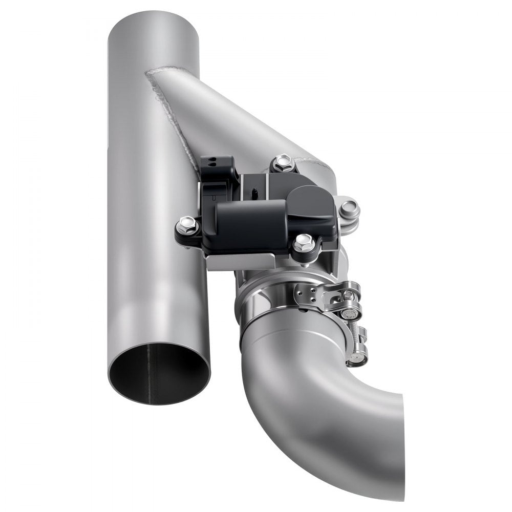 VEVOR Electric Exhaust Cutout, 2.5 Inch Universal Stainless Steel Exhaust Valve Kit with One Controller Remote Kit, Cut Out Valve, Y Pipe, Remote Control & Box, Fits Trucks, Sedans, Sports Cars, SUVs