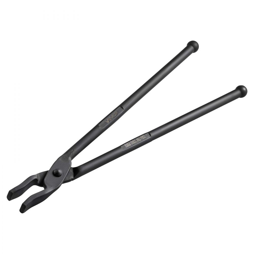 VEVOR Blacksmith Tongs 6-Piece V-Bit/Flat/Blade/Square/Wolf Jaw/ZV Tongs, for Bladesmithing & Blacksmithing, Firm Grip, Extended Handles, Premium Carbon Steel, Forge Tongs Bundle Set with Rivets