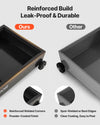 VEVOR Low Profile Oil Drain Pan, 20 Gallon Capacity, Rolling Oil Drain Pan with Electric Pump & 7.2 ft Hose, Leak-proof & Corrosion-resistant, Fit for Cars, SUVs, Trucks, Motorcycles, ATVs, Metal