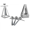 VEVOR RV Stabilizer Jacks, 4 Pack Aluminum RV Leveling Jacks, RV Stack Jacks for RV Travel Trailer Camper, Single Screw Jack Support up to 6000 Lbs, Adjustable from 11 inch to 17 inch