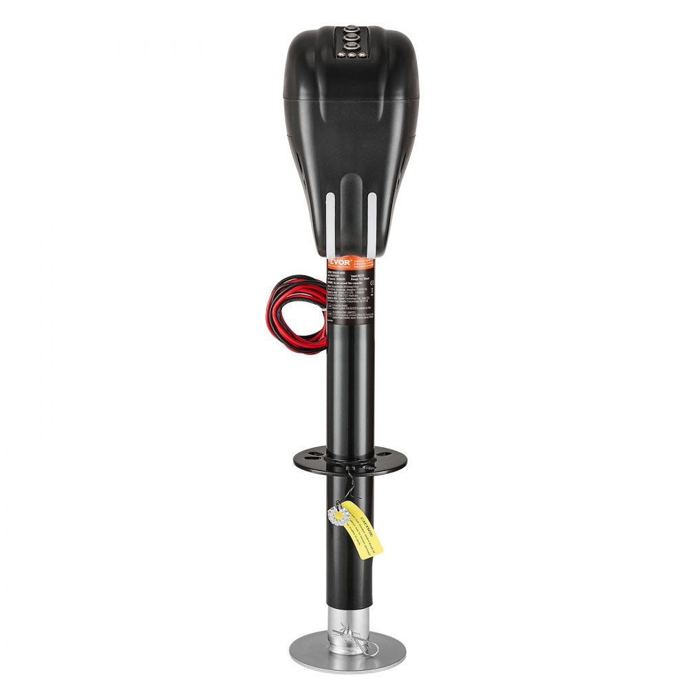 VEVOR Electric Trailer Jack, 3500 lbs, Heavy Duty RV Electric Power Tongue Jack with 2 Way Connector, Memory Function, Crank Handle & Weatherproof Jack Cover, 9.5"-26.3" Lift, for Trailers & Campers