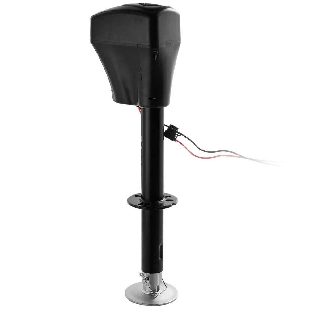 VEVOR Electric Trailer Jack, 5000 lbs, Heavy Duty RV Electric Power Tongue Jack with 2 Way Connector, Manual Crank Handle & Weatherproof Jack Cover, 10"-28.3" Lift, for RVs, Trailers & Campers, Black