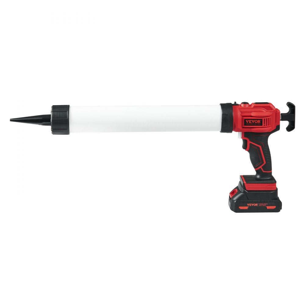VEVOR Cordless Caulking Gun 20oz/600ml, 20V Electric Sausage Caulking Gun with 4 Adjustable Speeds, Anti-Drip Battery Powered Caulk Gun & 2.0AH Battery, Fast Charger, LED Light for Filling, Sealing