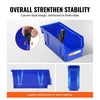 VEVOR Plastic Storage Bin, (11-Inch x 5-Inch x 5-Inch), Hanging Stackable Storage Organizer Bin, Blue/Red, 12-Pack, Heavy Duty Stacking Containers for Closet, Kitchen, Office, or Pantry Organization