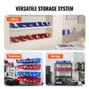 VEVOR Plastic Storage Bin, (11-Inch x 5-Inch x 5-Inch), Hanging Stackable Storage Organizer Bin, Blue/Red, 12-Pack, Heavy Duty Stacking Containers for Closet, Kitchen, Office, or Pantry Organization