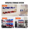VEVOR Plastic Storage Bin, (11-Inch x 11-Inch x 5-Inch), Hanging Stackable Storage Organizer Bin, Blue/Red, 6-Pack, Heavy Duty Stacking Containers for Closet, Kitchen, Office, or Pantry Organization