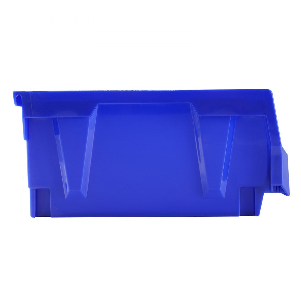 VEVOR Plastic Storage Bin, (11-Inch x 11-Inch x 5-Inch), Hanging Stackable Storage Organizer Bin, Blue/Red, 6-Pack, Heavy Duty Stacking Containers for Closet, Kitchen, Office, or Pantry Organization