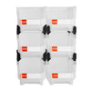 VEVOR Plastic Stackable Storage Bins, 14.8 x 8.5 x 7.1 inch (6 Pack), Plastic Containers for Organizing & Storage Bins for Closet, Garage, Small Parts, Office Supplies, Other Accessories, Transparent