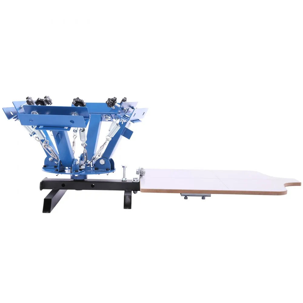 VEVOR Screen Printing Machine 4 Color 1 Station Silk Screen Printing Press, 21.3 x 17.7 in, 360° Rotatable, Accurate Positioning, Powder-Coated Carbon Steel, for T-shirt DIY, Home and Commercial