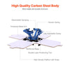 VEVOR Screen Printing Machine 4 Color 4 Station Silk Screen Printing Press, 21.3 x 17.7 in, 360° Rotatable, Accurate Positioning, Powder-Coated Carbon Steel, for T-shirt DIY, Home and Commercial