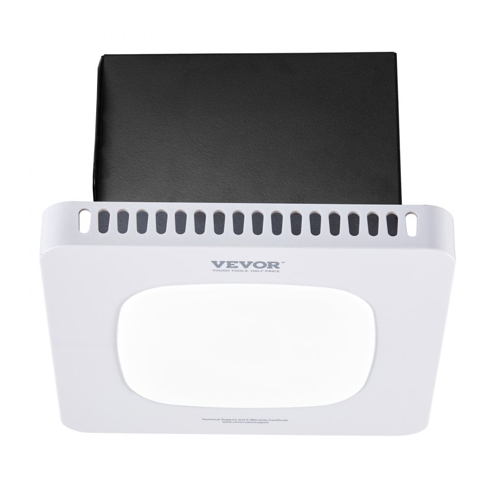 VEVOR Bathroom Exhaust Fan with LED Light, 130 CFM Bathroom Vent Three Gear Color Temp, 1.5 Sones Low-Noise, Premium AC Motor Ceiling Fan for Laundry Room, Storage Room, Home Ventilation, White