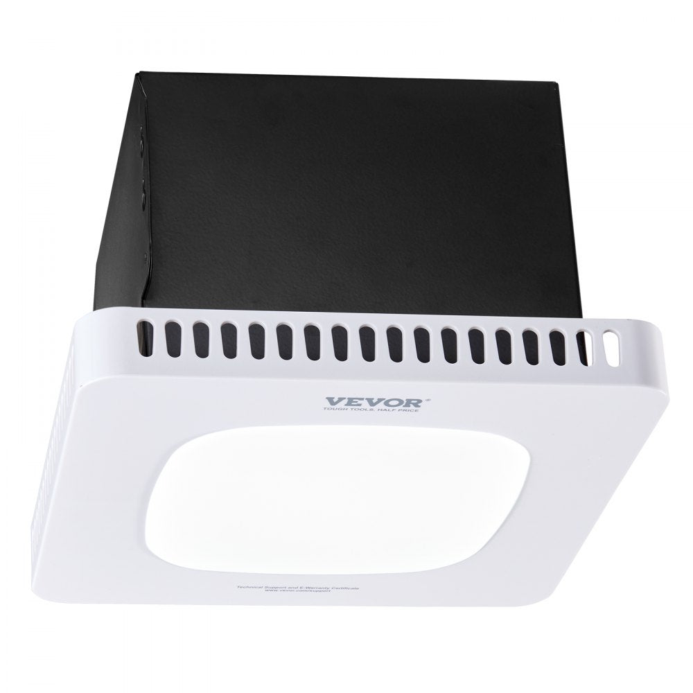 VEVOR Bathroom Exhaust Fan with LED Light, 130 CFM Bathroom Vent Three Gear Color Temp, 1.5 Sones Low-Noise, Premium AC Motor Ceiling Fan for Laundry Room, Storage Room, Home Ventilation, White