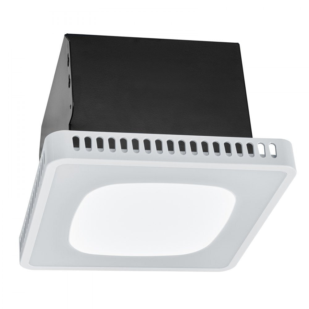 VEVOR Bathroom Exhaust Fan, 80-110-130 CFM Bathroom Vent with Seven Colors RGB Lights, 1.5 Sones Low-Noise, Premium DC Motor Ceiling Fan for KTV Laundry Room, Storage Room, Ventilation, White