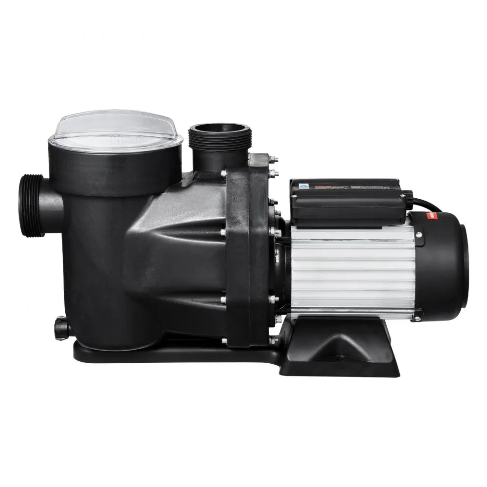 VEVOR Above Ground Pool Pump, 2.5 HP, 148 GPM Max Flow Single Speed Swimming Pool Pump, 220V 3450 RPM 62 ft Max Head Lift with PP Shell Strainer Basket, 122°F Max Water Temperature, for Hot Tubs Spas