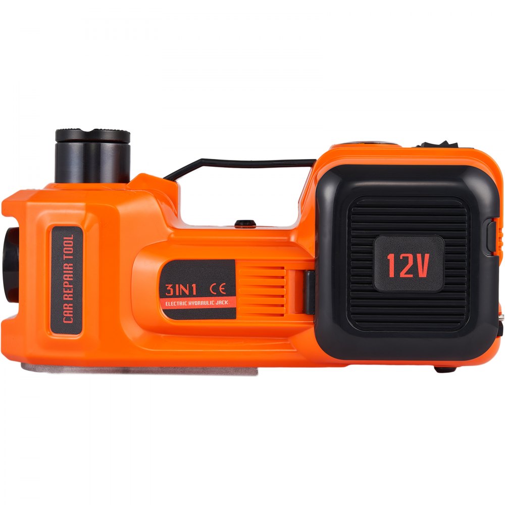 VEVOR Electric Car Jack, 5 Ton/11023 LBS Hydraulic Jack with Electric Impact Wrench, Portable Car Lift with Built-in Inflatable Pump, and LED Light for SUV MPV Sedan Truck Change Tires Garage Repair