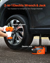VEVOR Electric Car Jack, 5 Tons /11000 lbs, Electric Scissor Jack with Electric Impact Wrench, Tire Change Replacement with LED Light & Remote Control, Portable Jack kit for Sedan, SUV, Truck