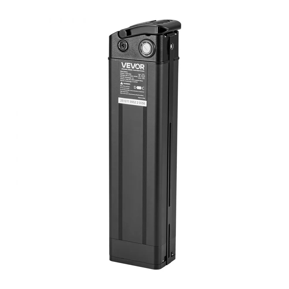 VEVOR Ebike Battery, 48V 15.6Ah Electric Bike Lithium Battery Pack with BMS, 3A Charger and Lock for 1000W E-Bike Motor, Detachable Electric Bicycle Replacement Kit with Indicator & Discharge Socket