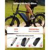 VEVOR Ebike Battery, 52V 20Ah Electric Bike Lithium Battery Pack with BMS, 3A Charger and Lock for 1500W E-Bike Motor, Detachable Electric Bicycle Replacement Kit with Indicator & Discharge Socket