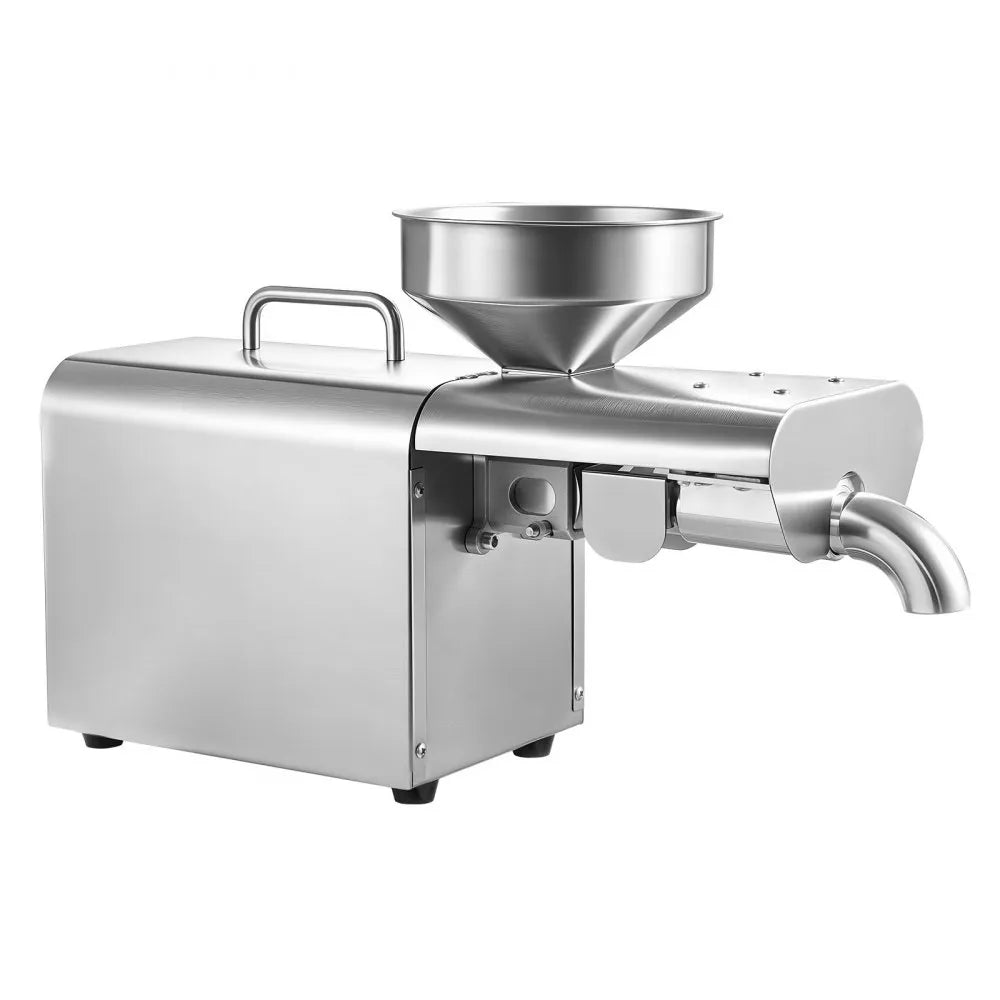 VEVOR Oil Press Machine, 8.27 LBS/H Capacity, 750W Oil Extractor Machine, Automatic Electric Oil Maker for Home Commercial Use, 122℉–572℉ Hot Pressing for Peanuts Sesames Soybeans Almonds