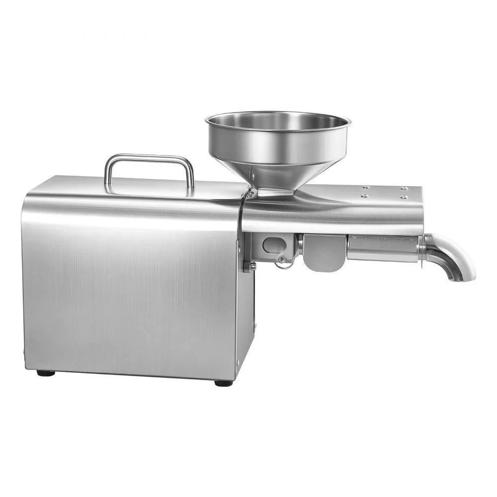 VEVOR Oil Press Machine, 8.27 LBS/H Capacity, 750W Oil Extractor Machine, Automatic Electric Oil Maker for Home Commercial Use, 122℉–572℉ Hot Pressing for Peanuts Sesames Soybeans Almonds