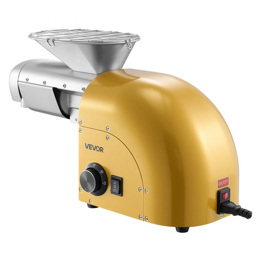 VEVOR Oil Press Machine, 11 LBS/H Capacity, 1250W Oil Extractor Machine, Automatic Electric Oil Maker for Home Commercial Use, 122℉–572℉ Hot & Cold Pressing for Peanuts Sesames Soybeans Almonds