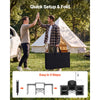 VEVOR Folding Camping Table, Outdoor Portable Table, Quick Set-up Kitchen Cook Station, with Storage Organizer, Telescoping Legs, a Detachable Windscreen, Carrying Bag, for Picnic BBQ RV Traveling