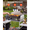 VEVOR Folding Camping Table, Outdoor Portable Aluminum Lightweight Table, Quick Set-up Kitchen Cook Station, with Storage Organizer, Detachable Windscreen, Carrying Bag, Ideal for Picnic BBQ Traveling