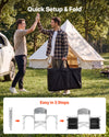 VEVOR Folding Camping Table, Outdoor Portable Aluminum Lightweight Table, Quick Set-up Kitchen Cook Station, with Storage Organizer, Detachable Windscreen, Carrying Bag, Ideal for Picnic BBQ Traveling