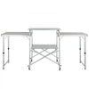 VEVOR Camping Kitchen Table, Folding Outdoor Cooking Table with Storage Carrying Bag, Aluminum Cook Station 3 Cupboard & Detachable Windscreen, Quick Set-up for Picnics, BBQ, RV Traveling, Black