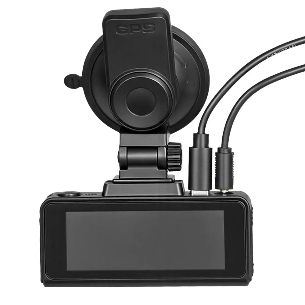VEVOR Dash Cam Front and Rear, 4K+1080P, 64 GB Card Included, Dual Channel Dash Camera for Cars with Built-in GPS, G-Sensor, Front 129° & Rear 125°, 3.18" Touch Screen, Loop Recording, Parking Mode