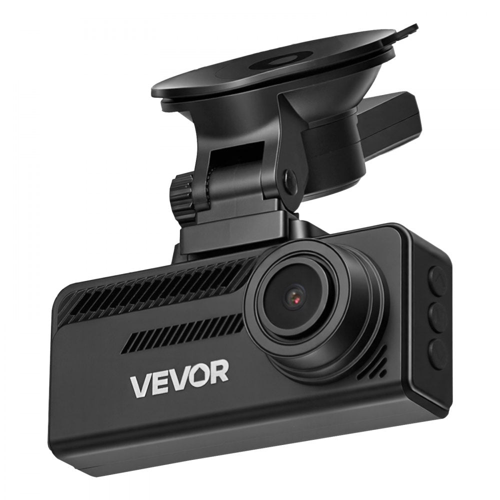 VEVOR Dash Cam Front and Rear, 4K+1080P, 64 GB Card Included, Dual Channel Dash Camera for Cars with Built-in GPS, G-Sensor, Front 129° & Rear 125°, 3.18" Touch Screen, Loop Recording, Parking Mode