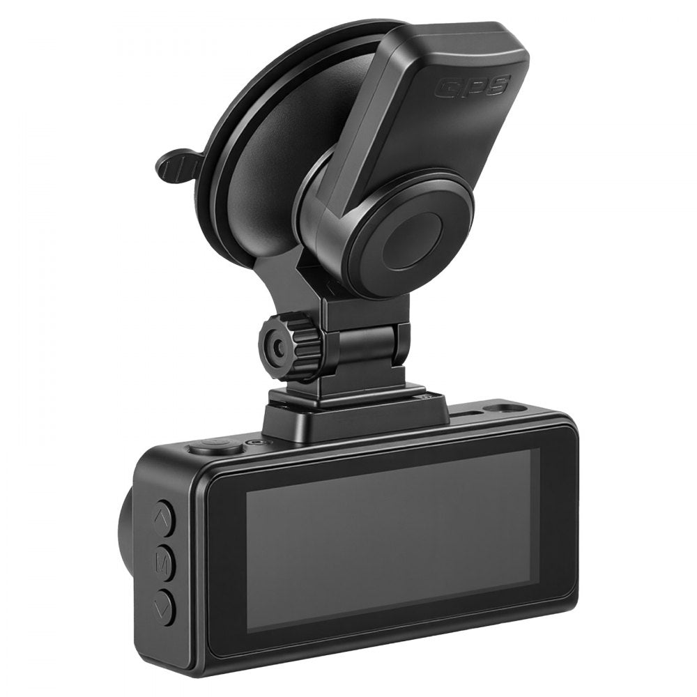 VEVOR Dash Cam Front and Rear, 4K+1080P, 32 GB Card Included, Dual Channel Dash Camera for Cars with Built-in GPS, G-Sensor, Front 129° & Rear 125°, 3.18" Large Screen, Loop Recording, Parking Mode