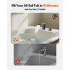 VEVOR Roman Tub Faucet, 3 Hole Waterfall Bathtub Faucet, Roman Bathtub Faucets Set with 2 Handles, Deck Mount Bath Tub Faucets Set for Pet Washing, Baby Care, Adult Bathing, Matte Black, Drip-Free