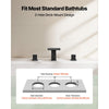 VEVOR Roman Tub Faucet, 3 Hole Waterfall Bathtub Faucet, Roman Bathtub Faucets Set with 2 Handles, Deck Mount Bath Tub Faucets Set for Pet Washing, Baby Care, Adult Bathing, Matte Black, Drip-Free